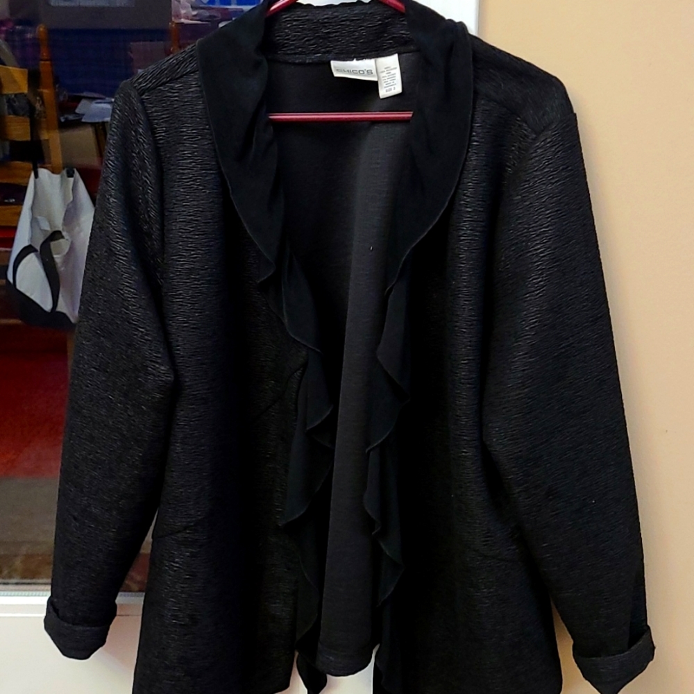 Chico's black jacket sz L
